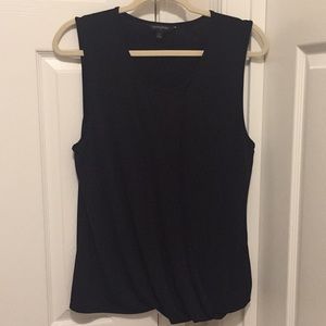 Black sleeveless blouse